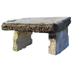 Garden bench in limestone from France, 18th century