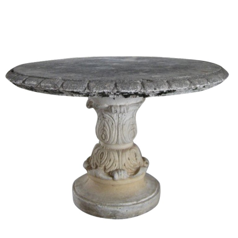 Round Renaissance Table Round table Renaissance style 20th century in cast-stone at 1stDibs