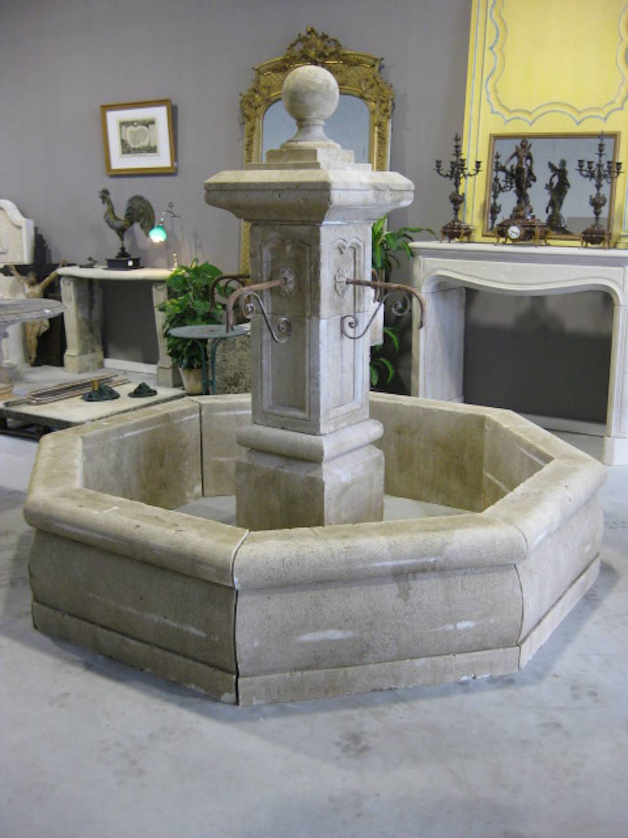 A French Louis XIV style surround fountain handcrafted in limestone from South of France, Provence (Riviera coast).

Great quality of French Art work. We have many different fountains available.
More info's on demand.

     
