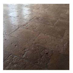 French Antique Limestone Floors "Dalles de Bourgogne" 17th-18th Century
