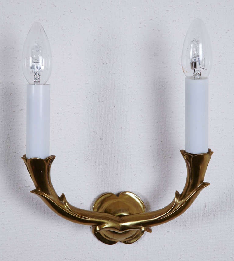 Pair of Bronze Wall Sconces by Riccardo Scarpa, Italy 1950s 2