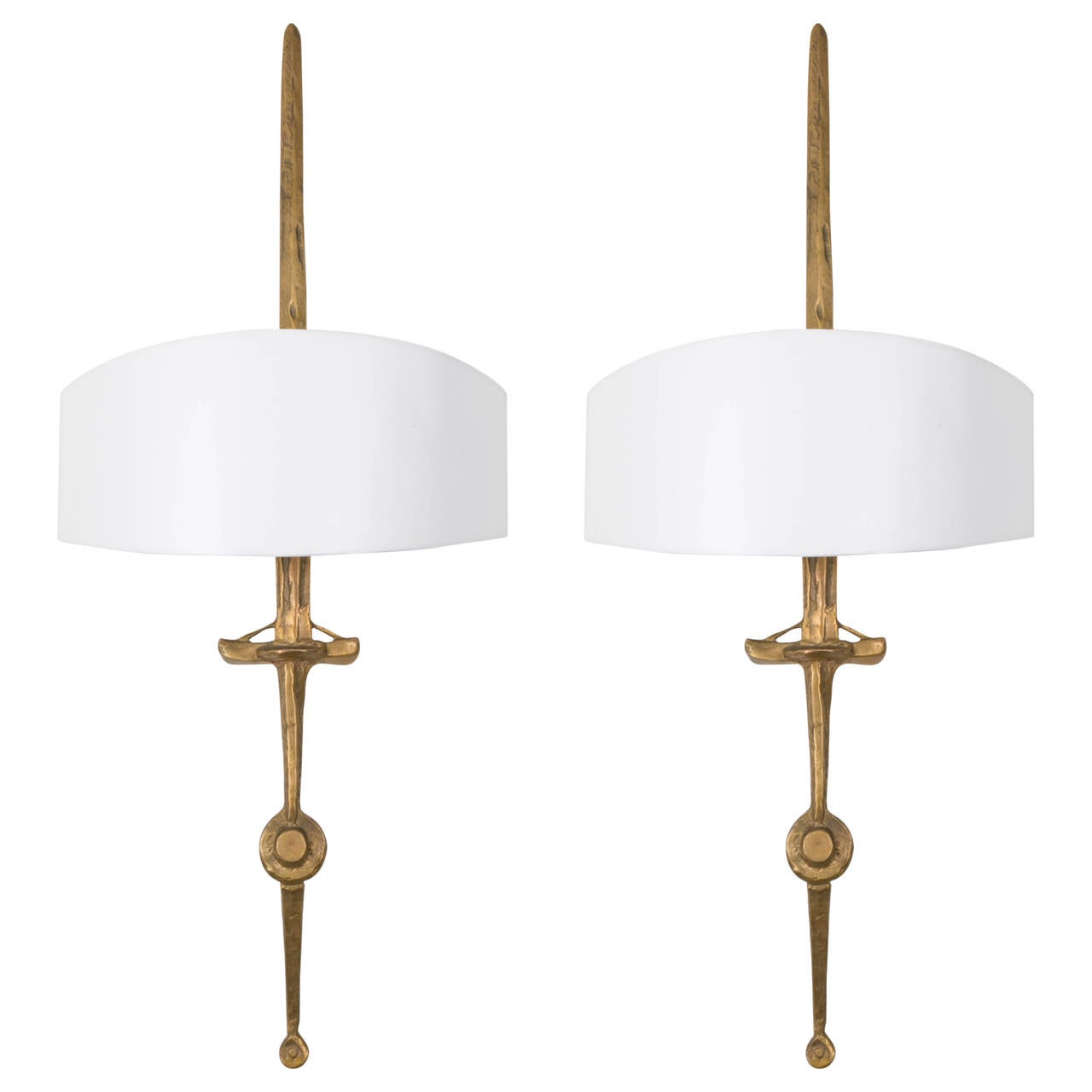 Pair of Gilt Bronze Wall Lights Called