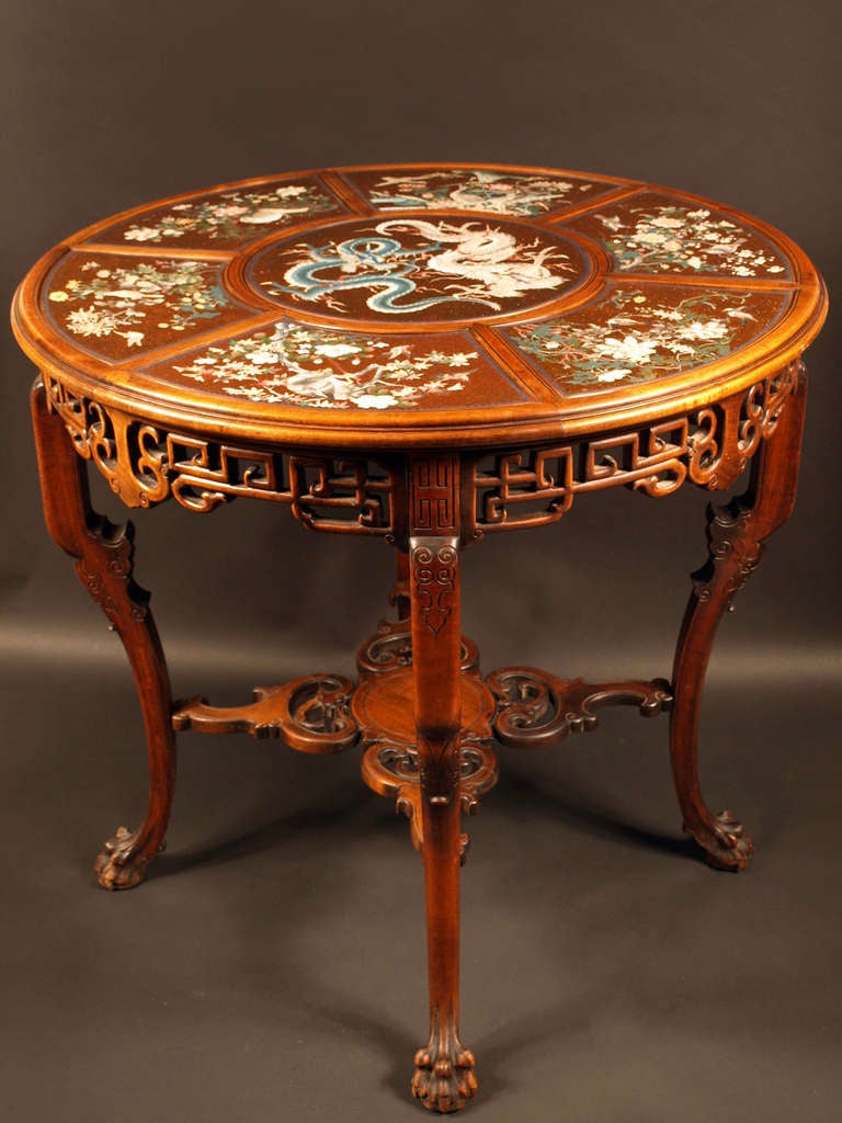 French Gueridon Table Attributed to Gabriel Viardot, Late 19th Century For Sale