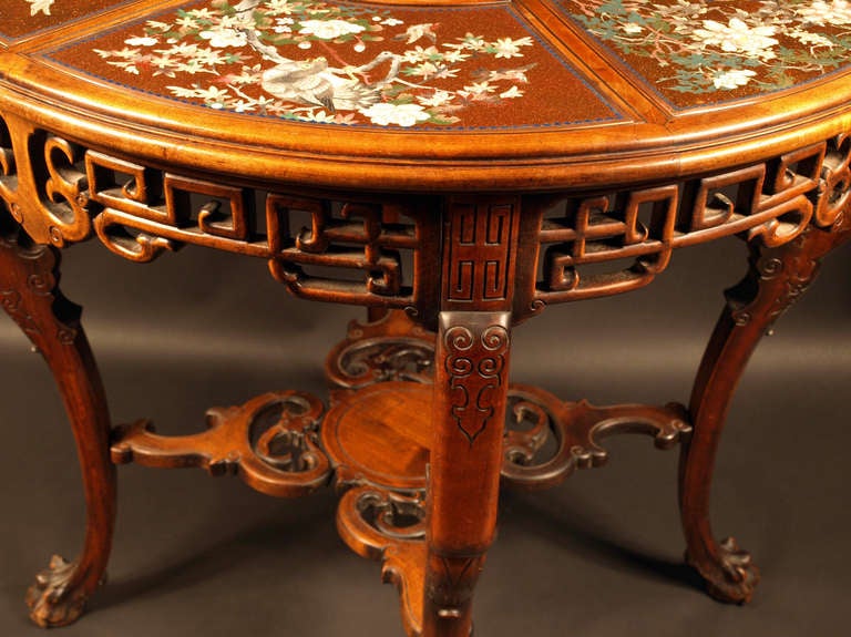 Gueridon Table Attributed to Gabriel Viardot, Late 19th Century In Fair Condition For Sale In Paris, FR