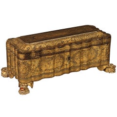 Cantonese Chinese Export Lacquer Box  Mid-19th Century