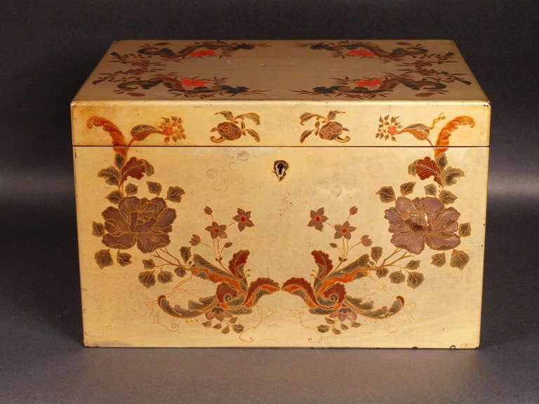 China Trade Tea Chest, 19th Century In Good Condition In Paris, FR