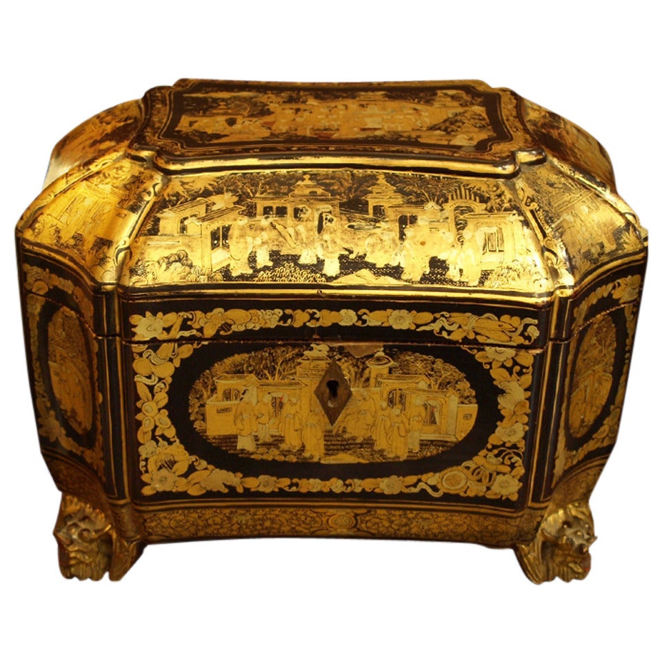 Chinese Export Tea Caddy, 19th Century
