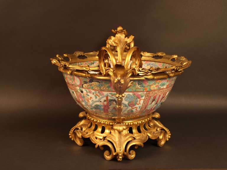 Chinese 19th Century Cantonese Punch Bowl