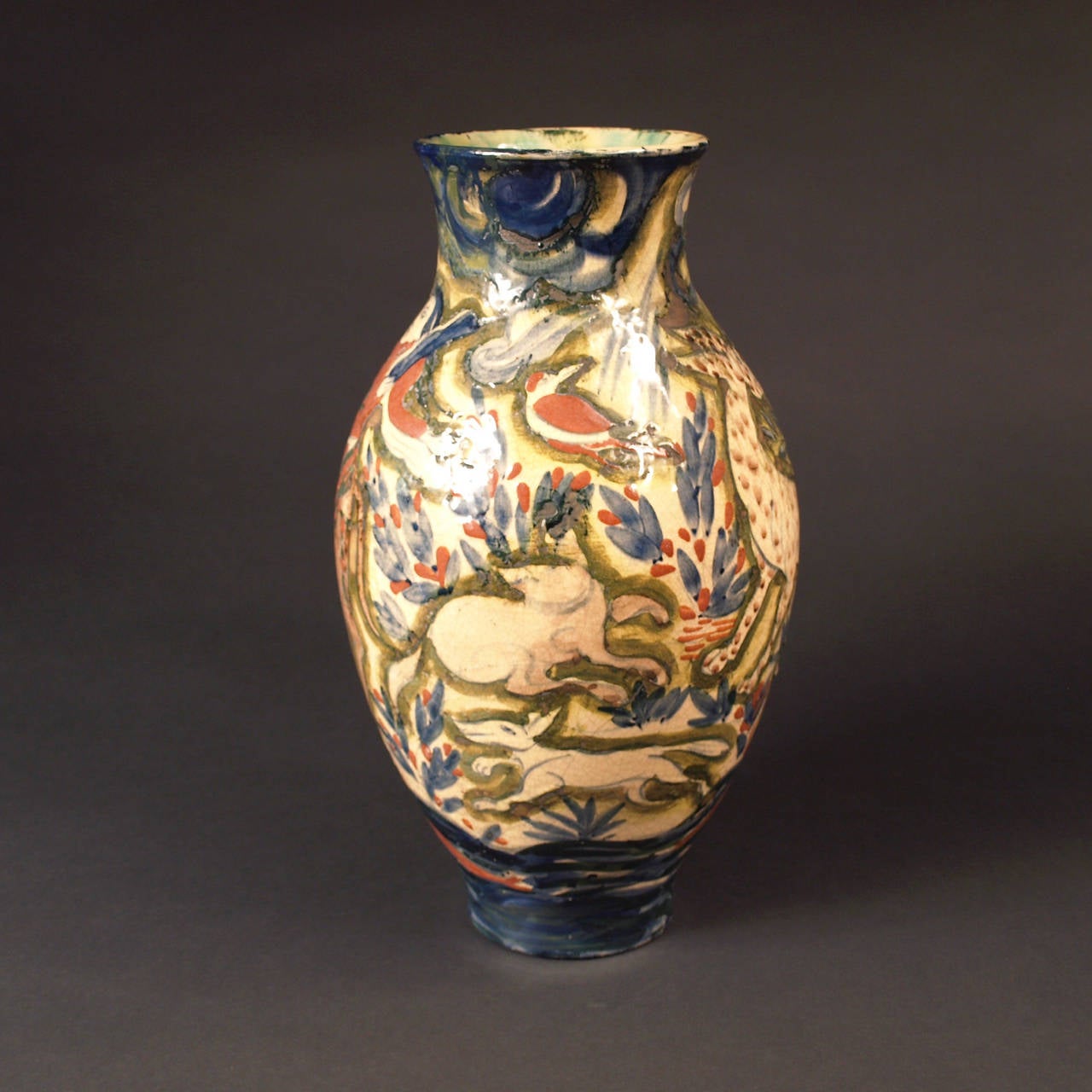 Art Deco Large Vase by Jean-Jacques Lachenal, circa 1920 For Sale