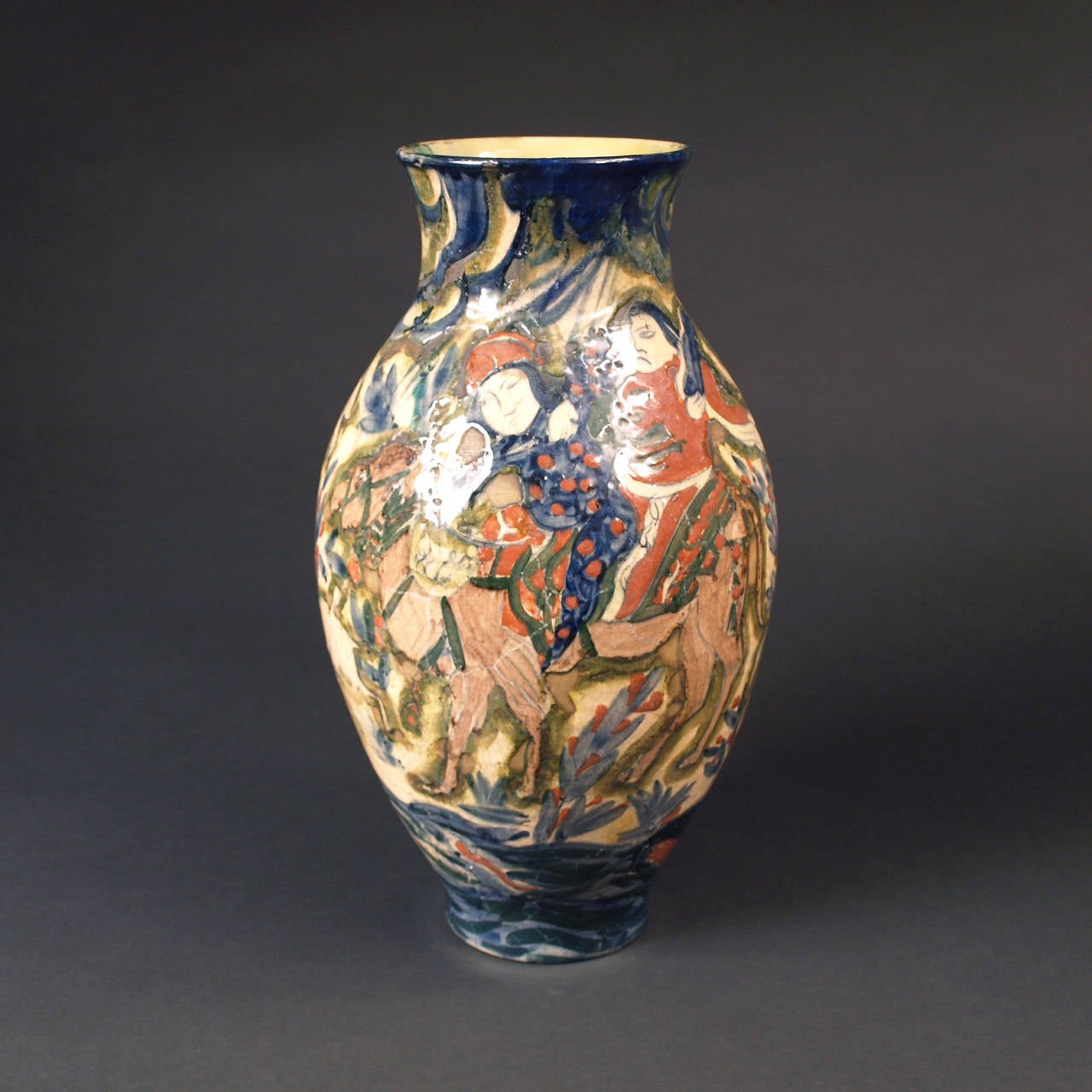 Early 20th Century Large Vase by Jean-Jacques Lachenal, circa 1920 For Sale