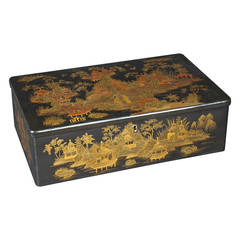 Chinese Export Lacquer Sewing Box, 19th Century