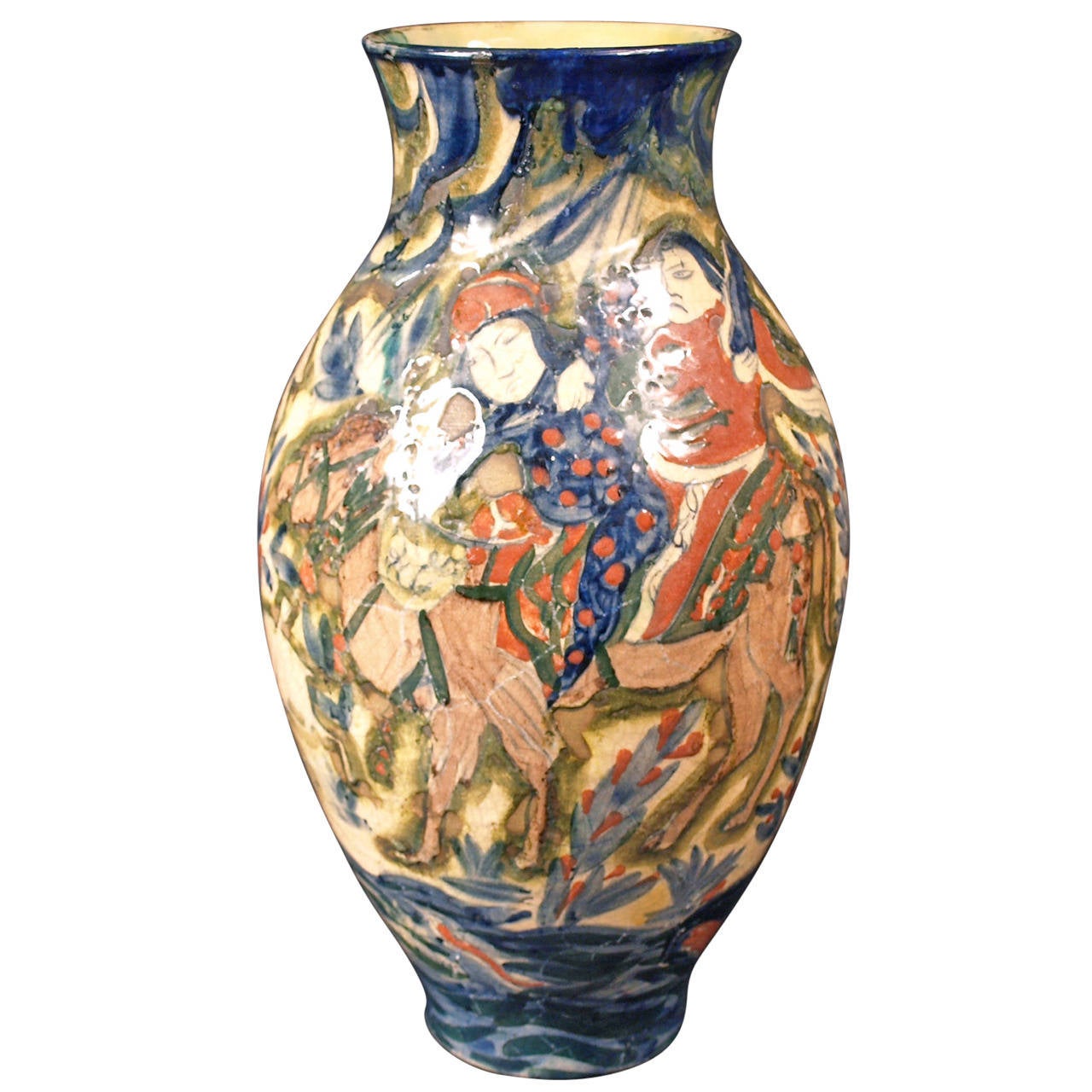 Large Vase by Jean-Jacques Lachenal, circa 1920 For Sale
