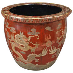 Large Lacquer Chinese Jardiniere, circa 1900