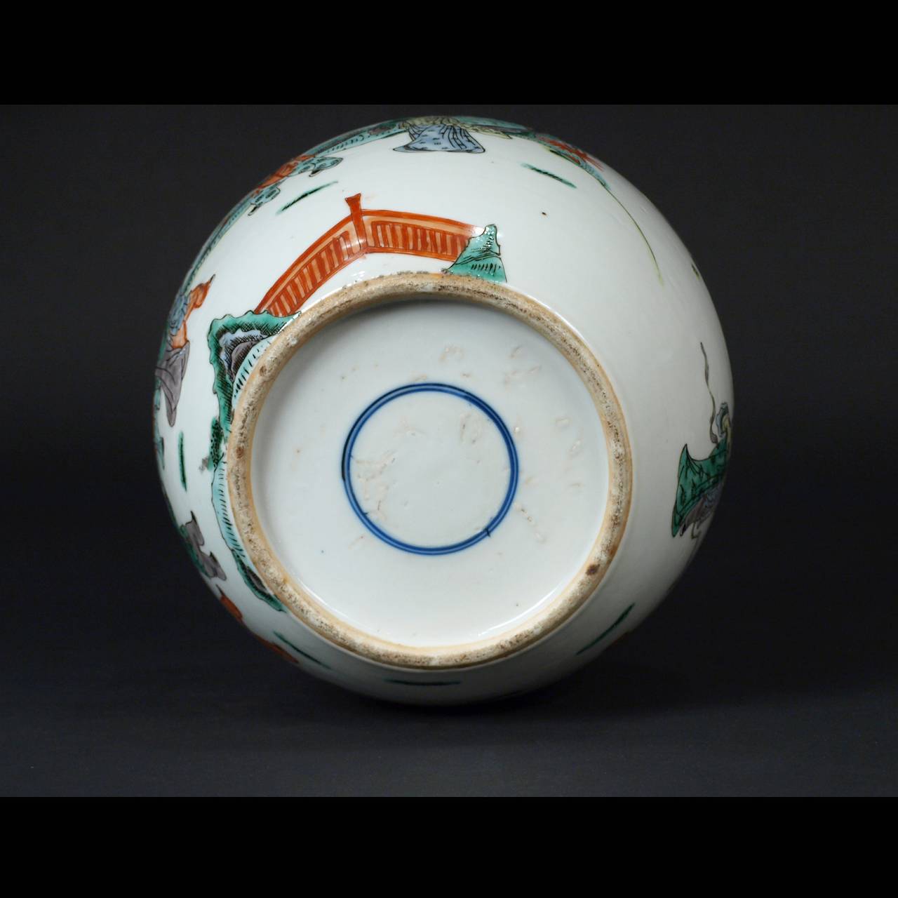 19th Century Chinese Famille Verte Ginger Jar
