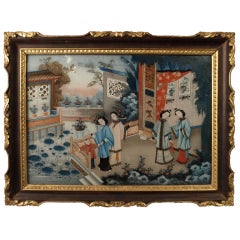 Chinese Export Reverse Glass Painting