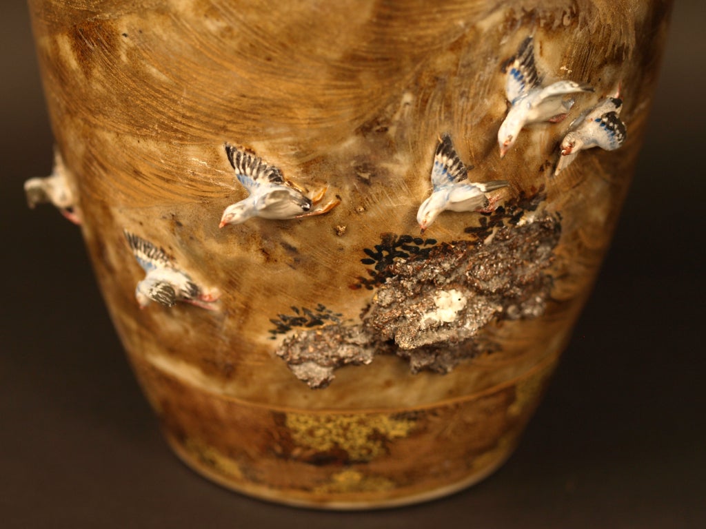 Pair Of Satsuma Vases By Makuzu Kosan 2