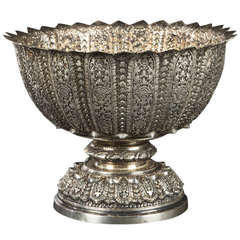 Cambodian Sterling Silver Offering Bowl, End of the 19th Century