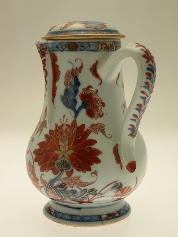 Chinese Export Imari Coffee Or Chocolate Pot