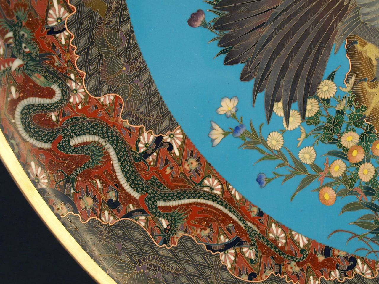 Cloisonné Charger In Excellent Condition In Paris, FR