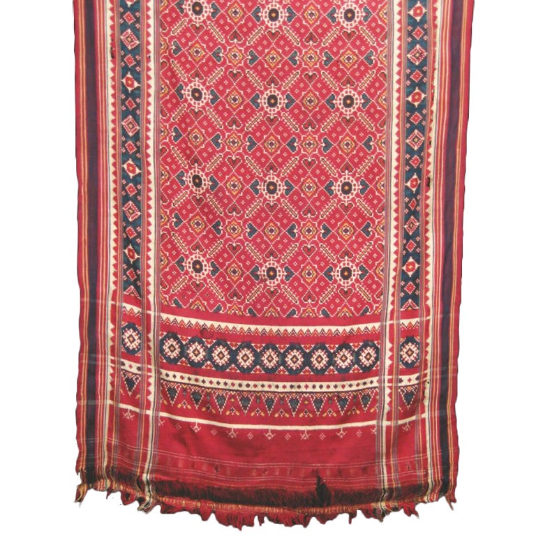 Sari, Double Ikat, India For Sale
