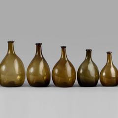 Set of 13 Free-Blown Glass Chestnut Bottles