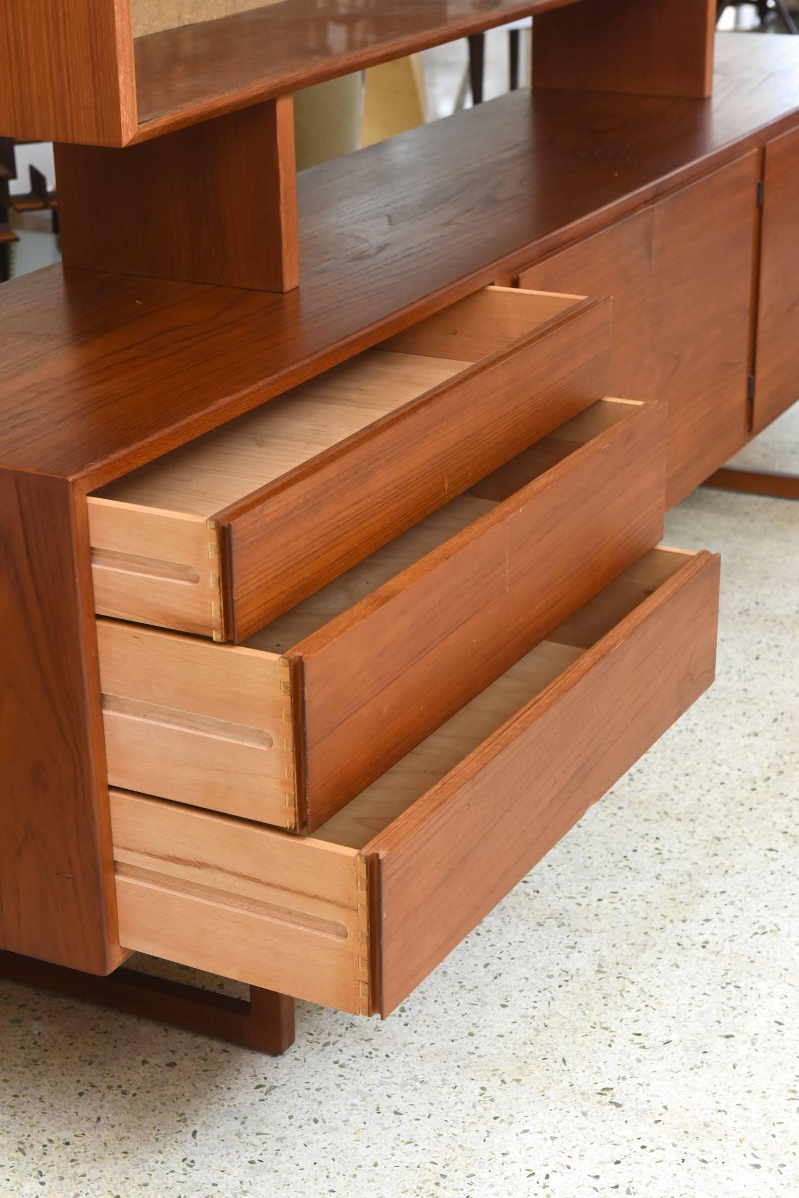 Bodil Kjaer Danish Teak Sideboard Manufactured by E. Pedersen and Sons, 1950s 1