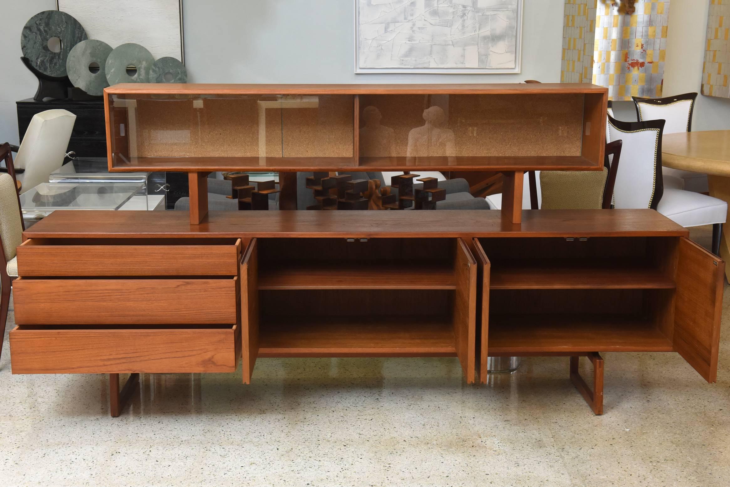 Bodil Kjaer Danish Teak Sideboard Manufactured by E. Pedersen and Sons, 1950s In Excellent Condition In Hollywood, FL