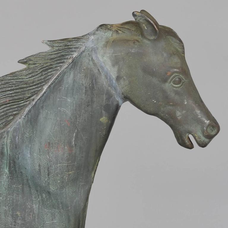 J.L. Mott Iron Works "Nelson" Horse Weathervane in Copper, circa 1890s