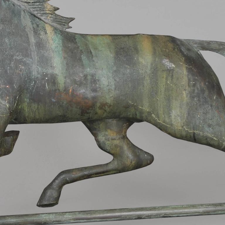J.L. Mott Iron Works "Nelson" Horse Weathervane in Copper, circa 1890s