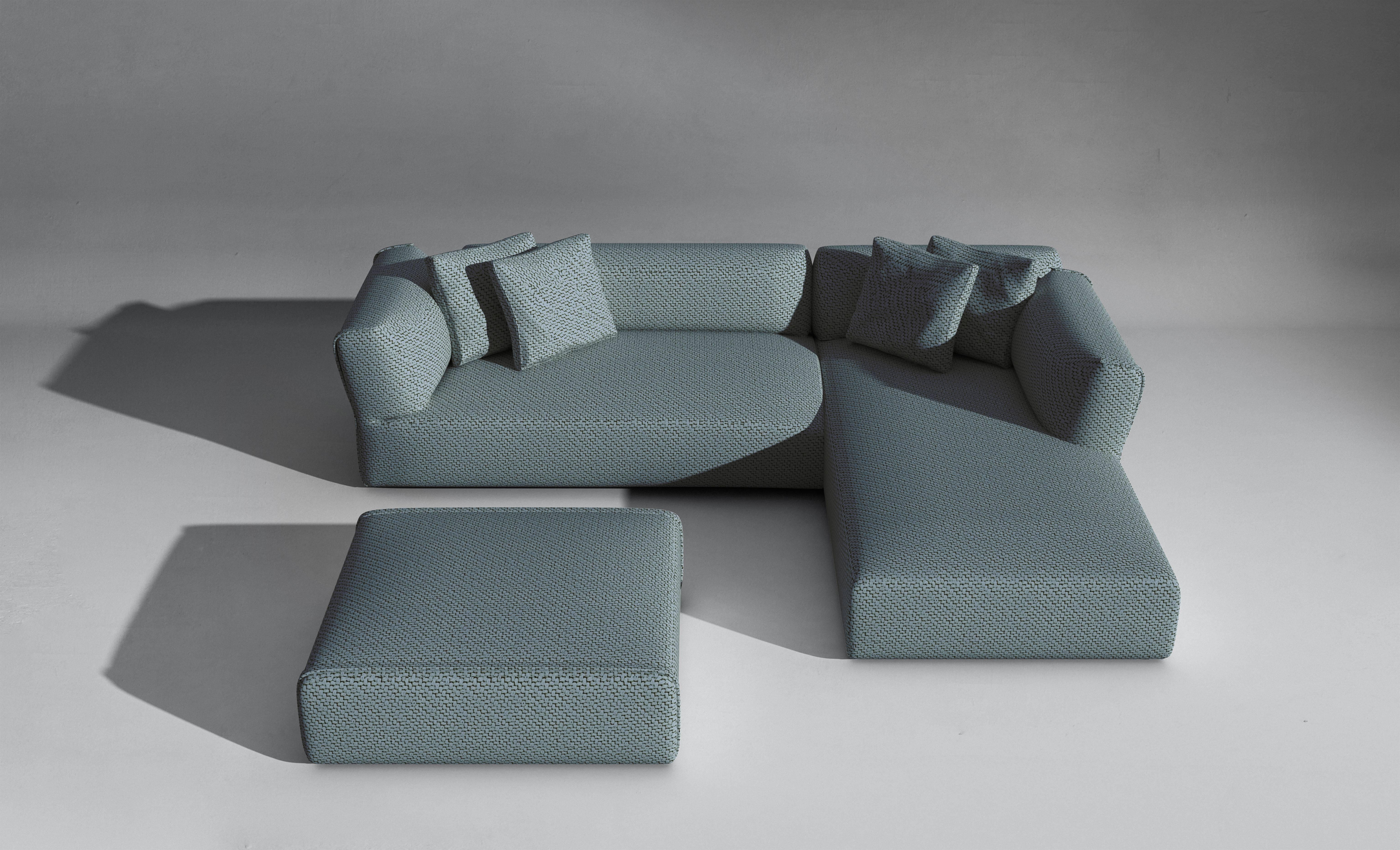 Rever is the product of the Driade collection designed for young people by Ludovica +Roberto Palomba. The sofa is made in a wooden frame with elastic belting and padding in polyurethane foams with different densities with a removable cover in fabric