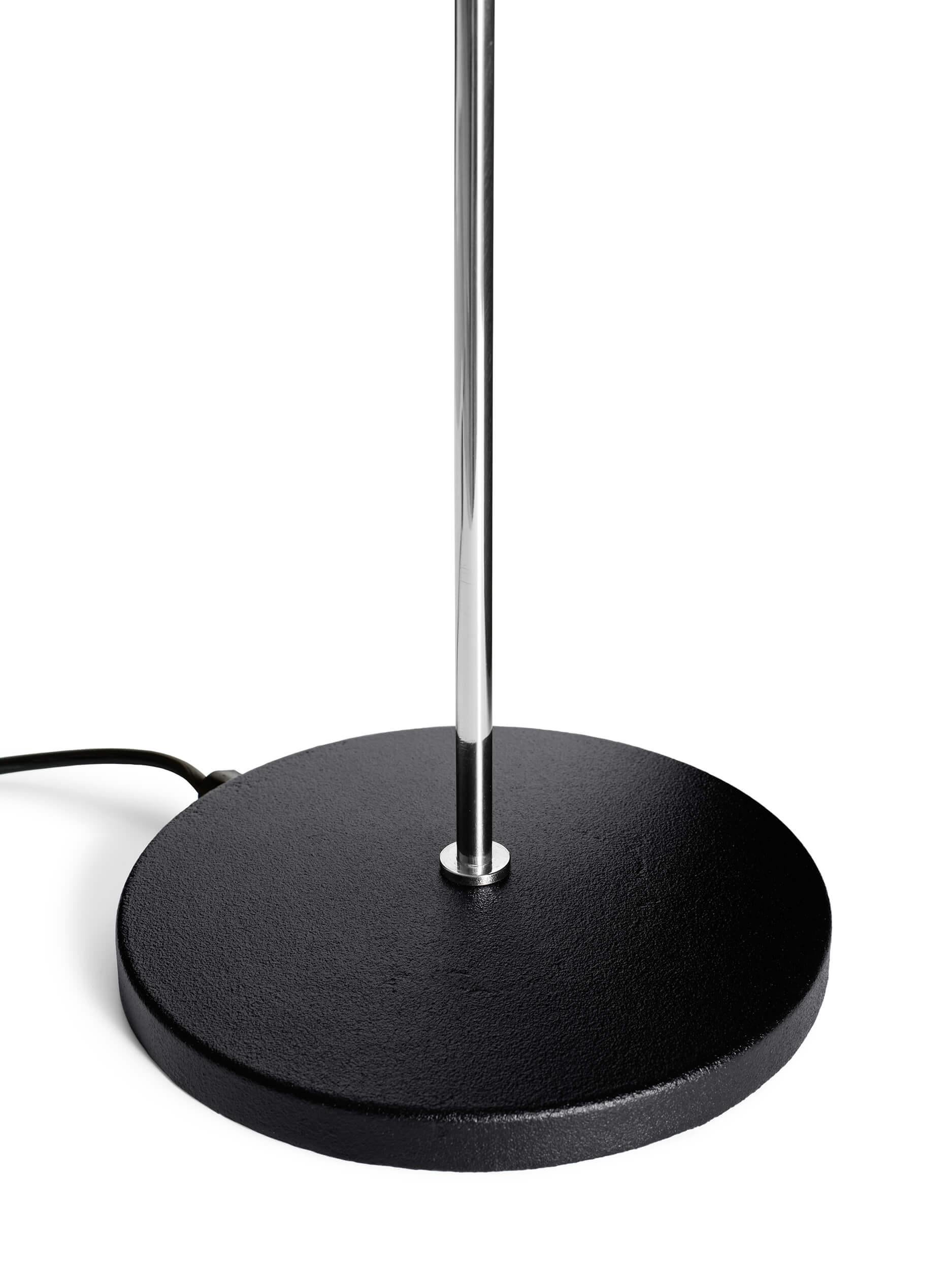 For Sale: Gray (0600C - Chromed finish) Azucena Imbuto Floor Lamp in Black Cone by Luigi Caccia Dominioni 3