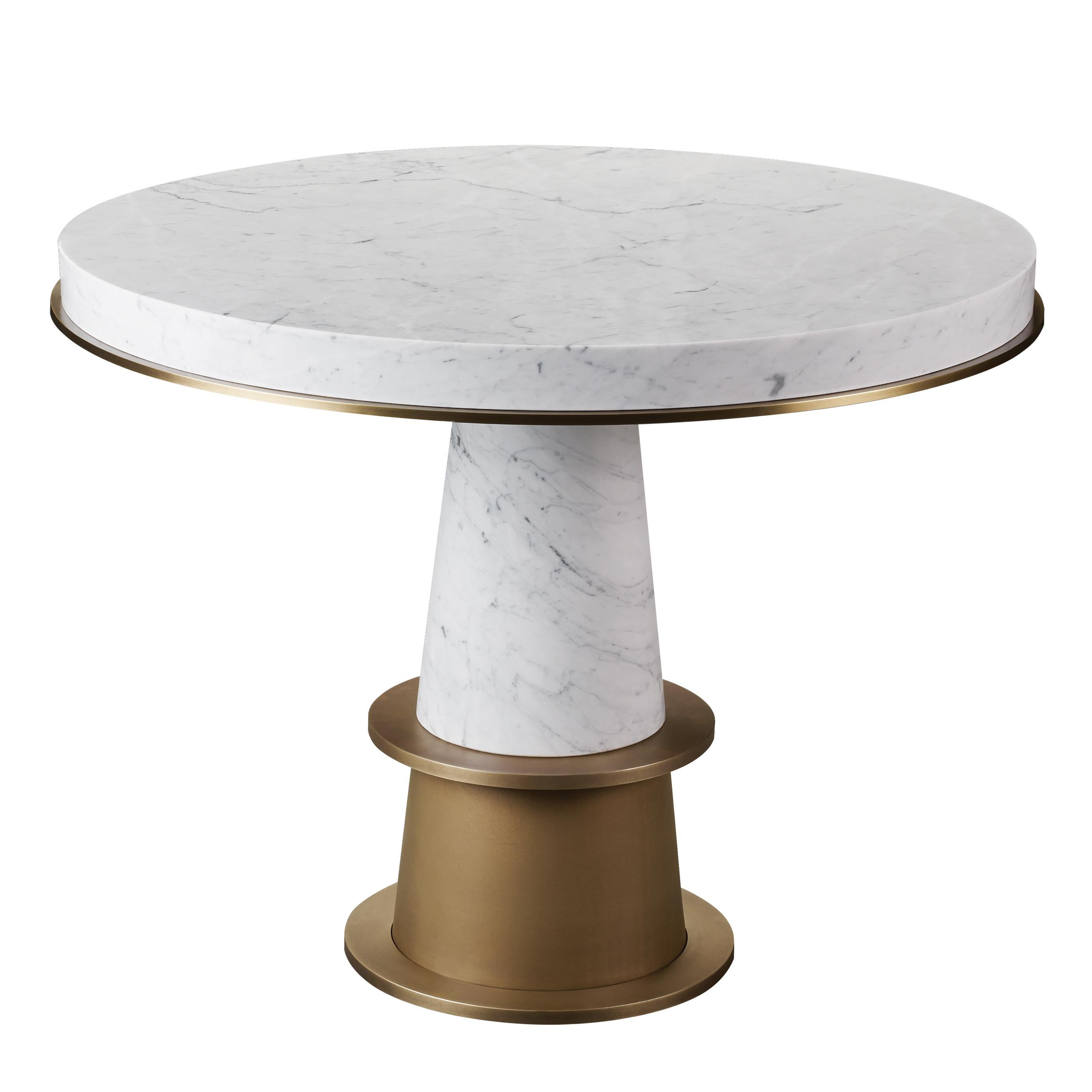 For Sale: White (marble di carrara.jpg) Promemoria Tornasole Table in Marble by Romeo Sozzi
