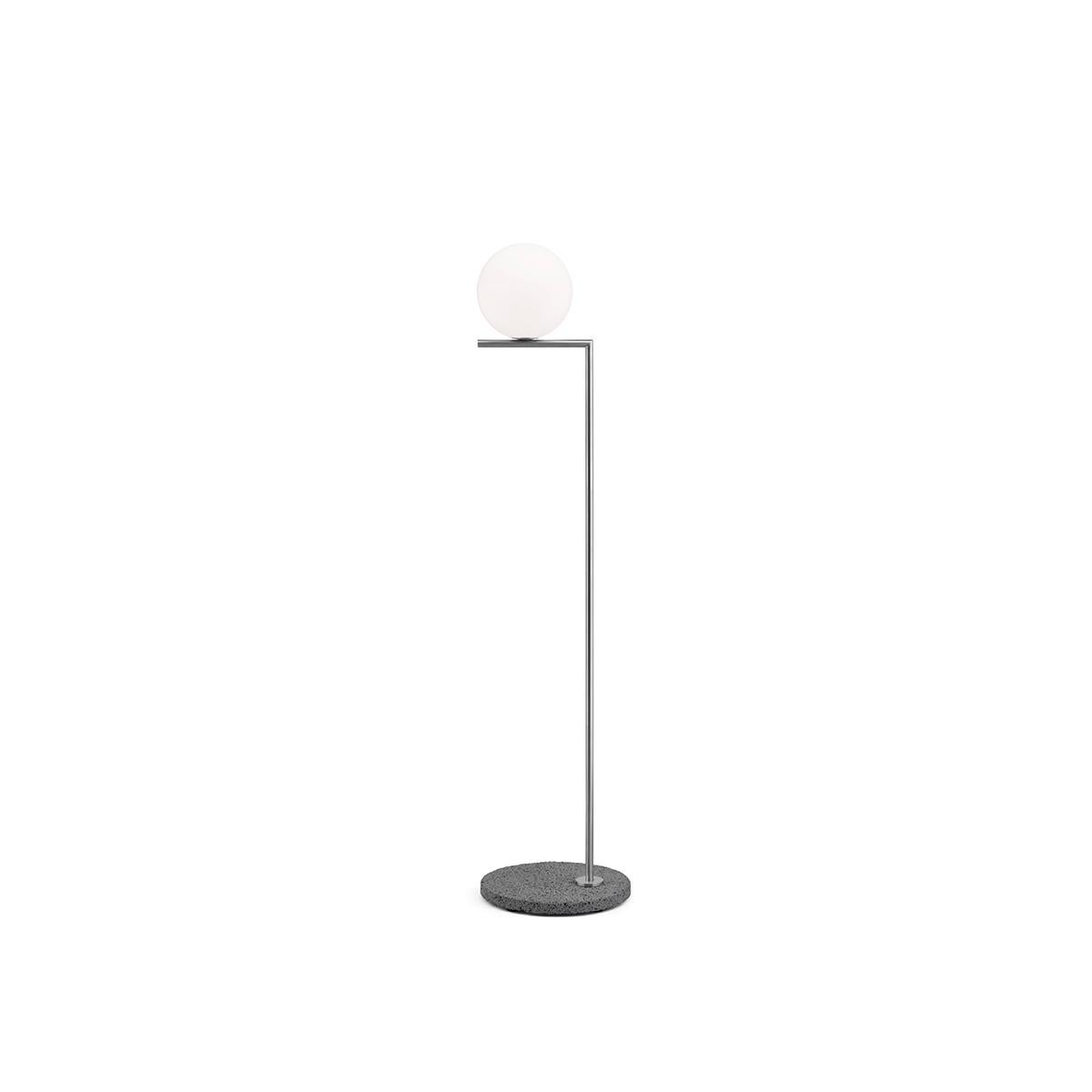 in vendita: Gray (Stainless Steel / Occhio di Pernice Base) FLOS IC Light F1 Lampada da terra per esterni di Michael Anastassiades