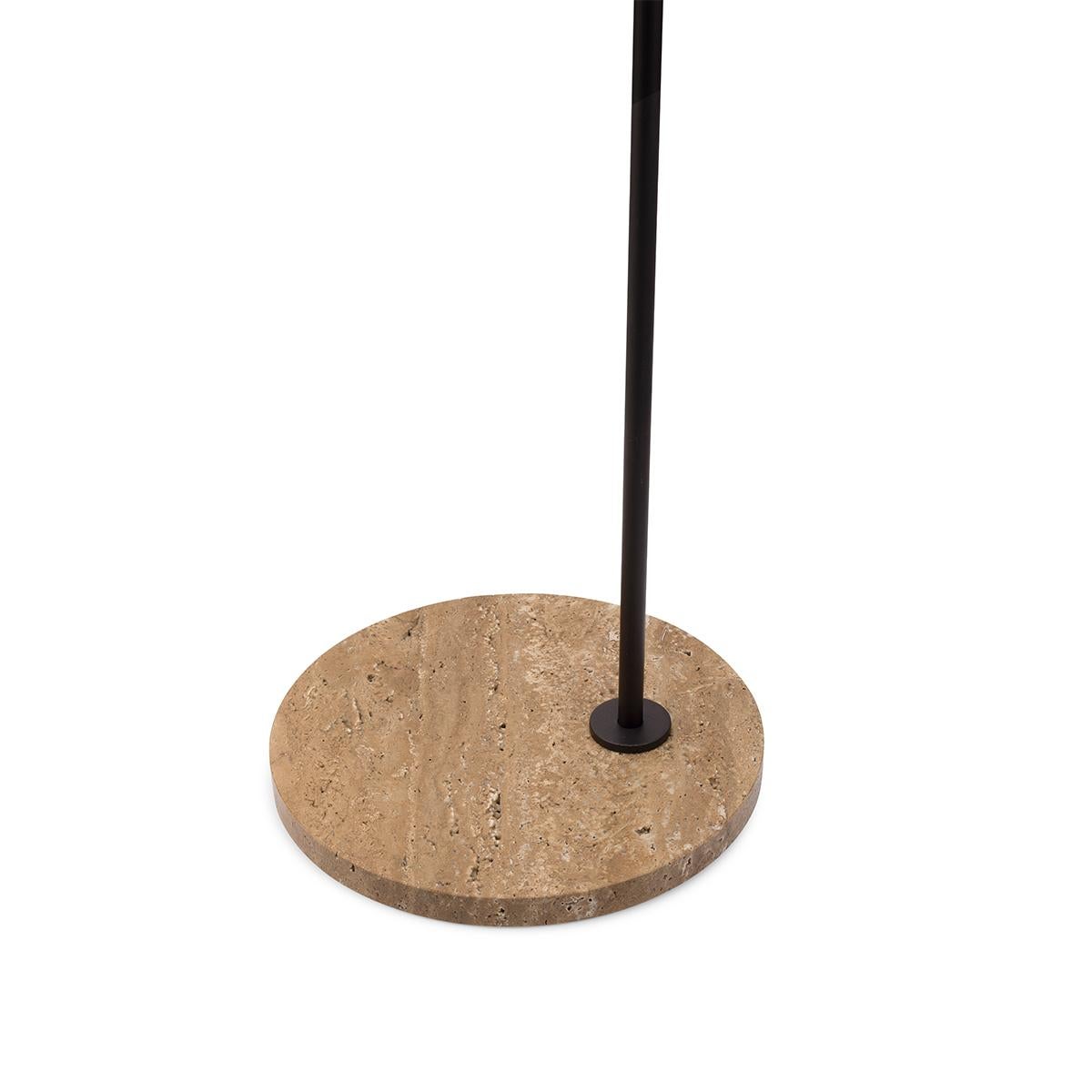 For Sale: Brown (Deep Brown / Travertino Imperiale Base.) FLOS IC Lights F1 Outdoor Floor Lamp by Michael Anastassiades 2