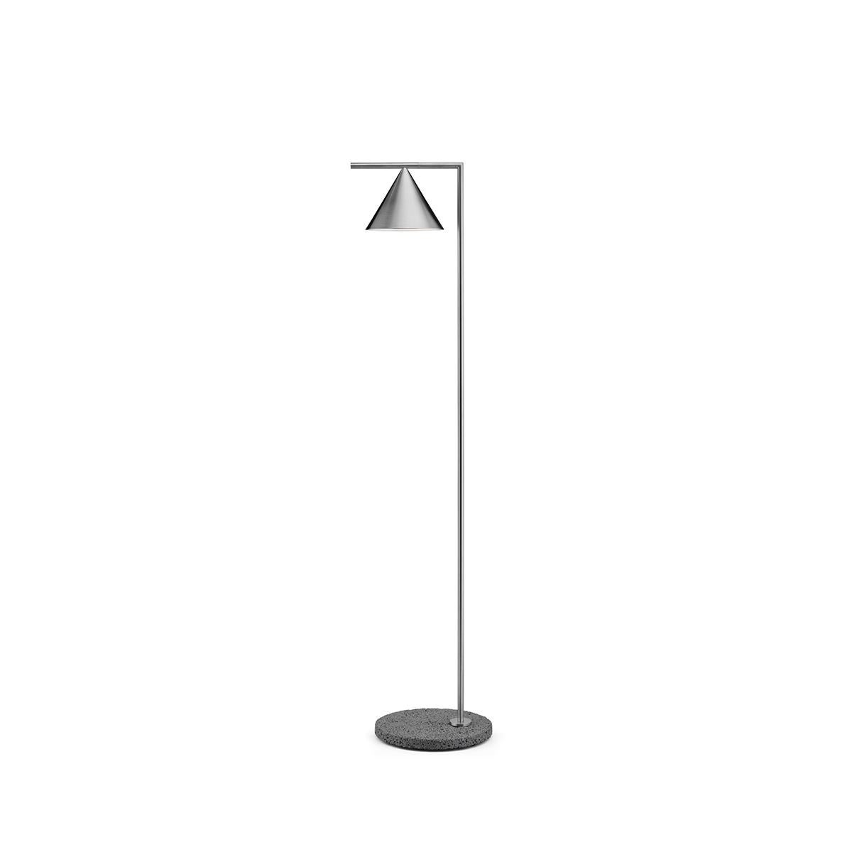 For Sale: Gray (Stainless Steel / Occhio di Pernice Base) Flos Captain Flint 2700K Outdoor Floor Lamp by Michael Anastassiades