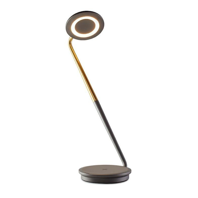 For Sale: Multi (Graphite_Brass ) Pixo Plus Table Lamp by Pablo Designs