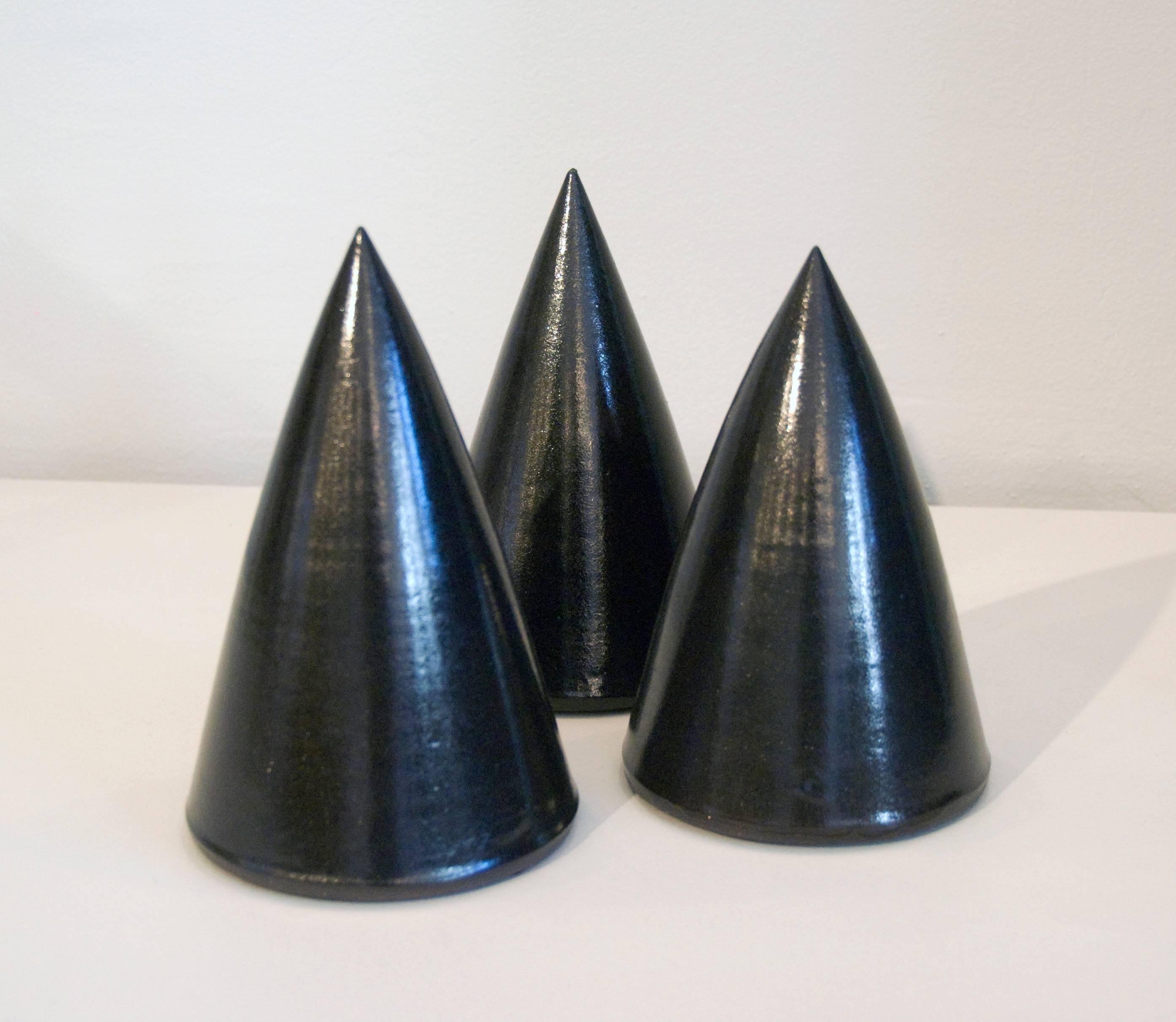 This small spike sculptures is made from high fired stoneware in a graphite glaze in 2011 is the work of sculptor James Salaiz. 

James Salaiz is a sculptor and ceramicist based in New York City. His first experience with clay was as a young child