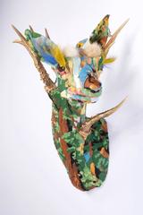 Frederique Morrel Needlepoint Daphne Trunk in Handwoven Cotton Tapestry