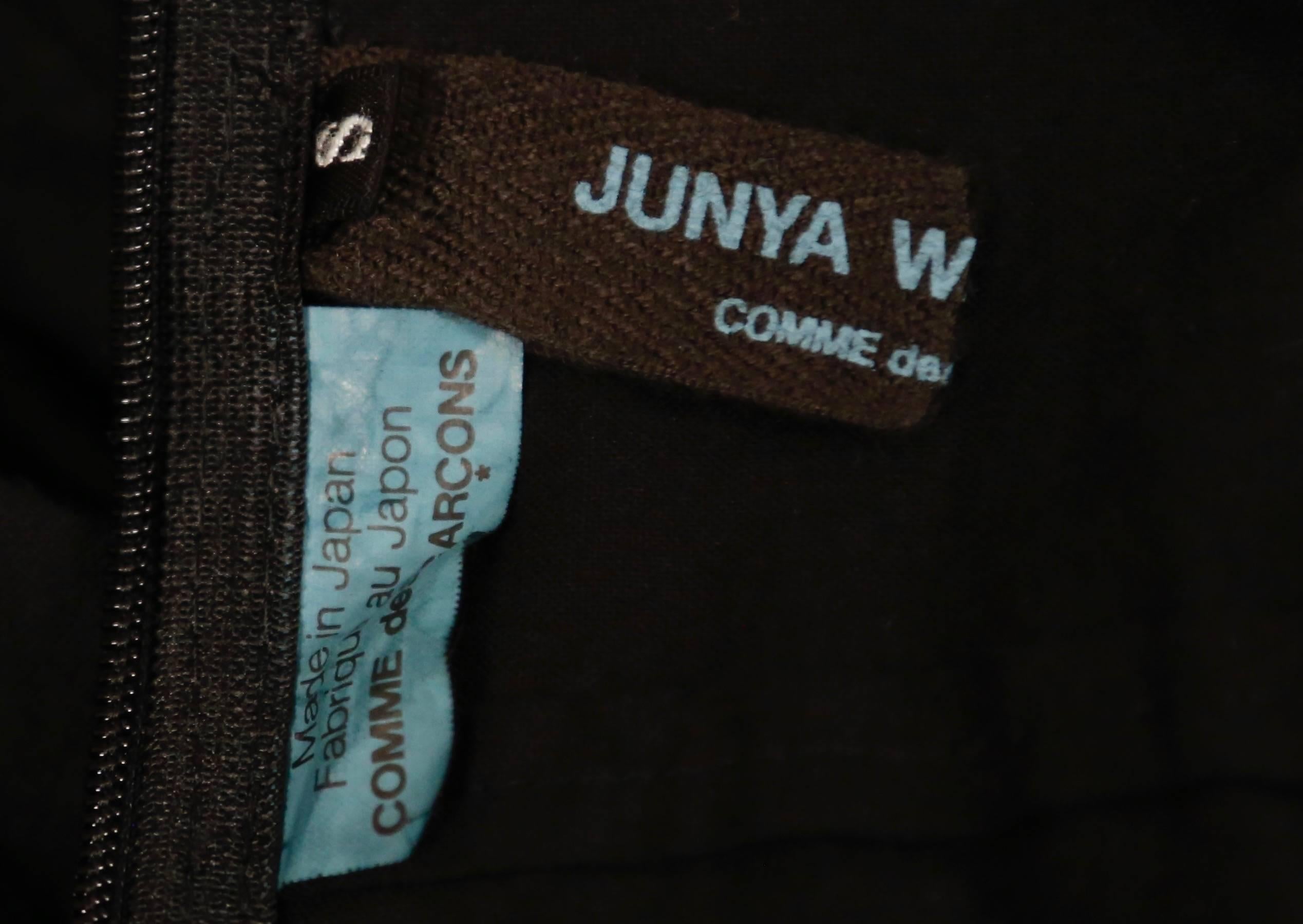 2005 JUNYA WATANABE black runway dress with layered 'zipper' trim 1