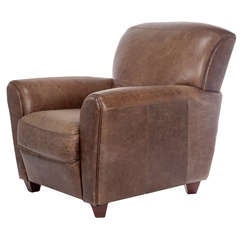 Vintage High Back Leather Club Chair For At 1stdibs Leather Club Chair