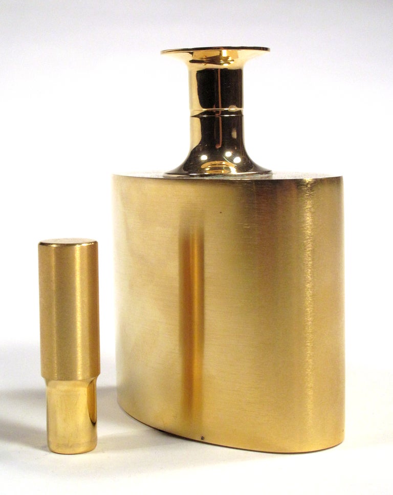 Swedish Gold Decanter by Pierre Forssell for Skultuna For Sale