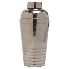 French Art Deco Silver Plated Cocktail Shakers