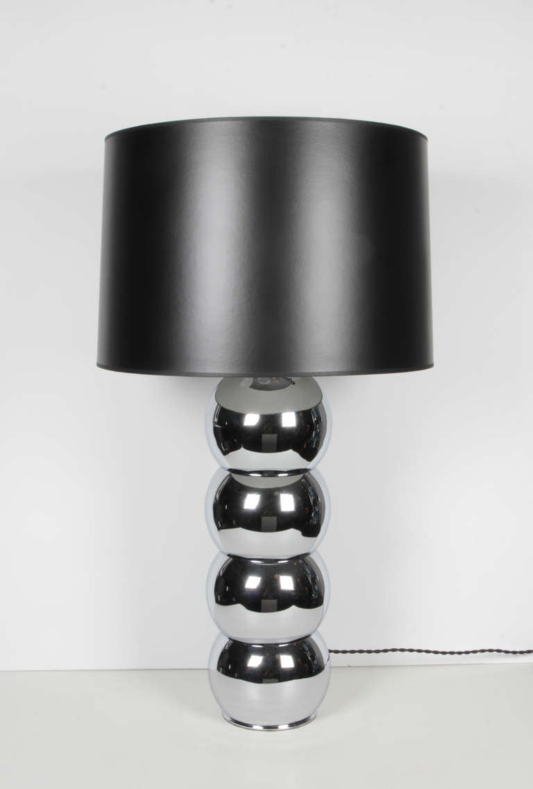 A stunning pair of 1960s stacked ball lamps by George Kovacs. Rewired, with double 