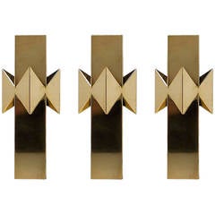 Brass Candleholders by Pierre Forsell for Skultuna