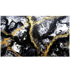 Black Waters Abstract Painting by Luis Urribarri
