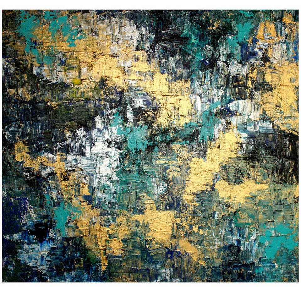 Large Abstract Painting by Luis Urribarri For Sale
