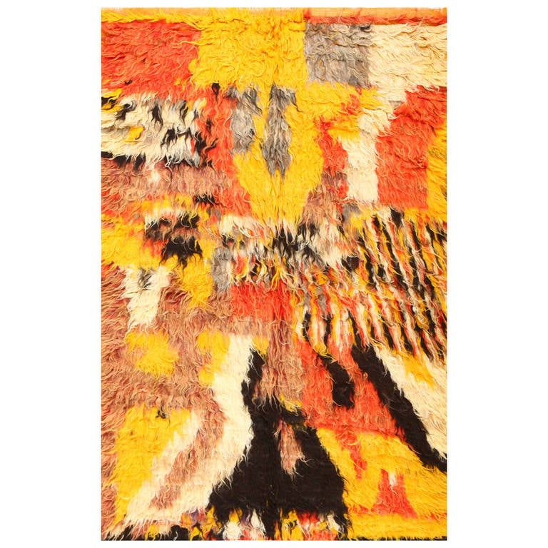 Vintage Moroccan Shag Rug For Sale at 1stdibs