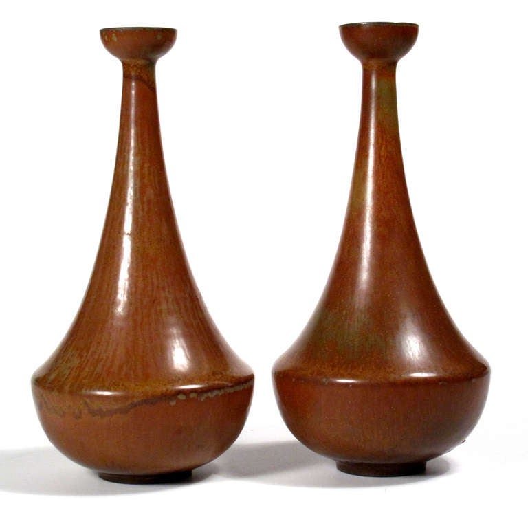 Ceramic Ochre Vase by Gunnar Nylund for Rorstrand In Excellent Condition For Sale In New York, NY