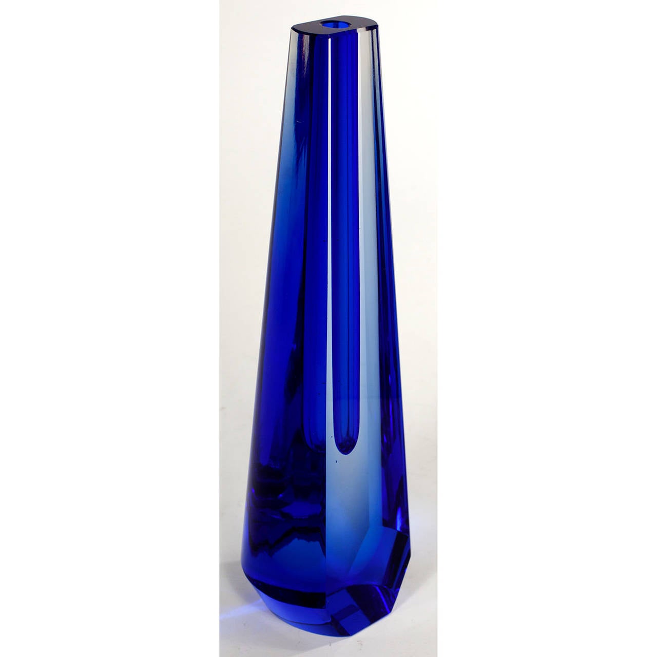 Czech Blue Vase by Pavel Hlava For Sale
