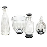 Vintage Grouping of Deco Decanters and Ice Bucket